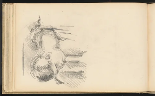 Man Bending Forward by Paul Cezanne, drawing, 1883-1886