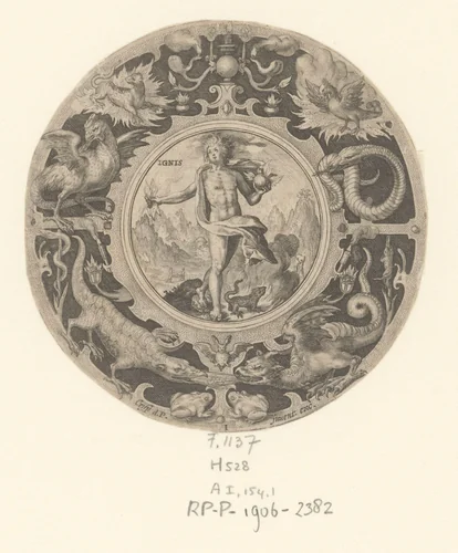 Vuur by Crispijn van de Passe, print, 1574-1637
