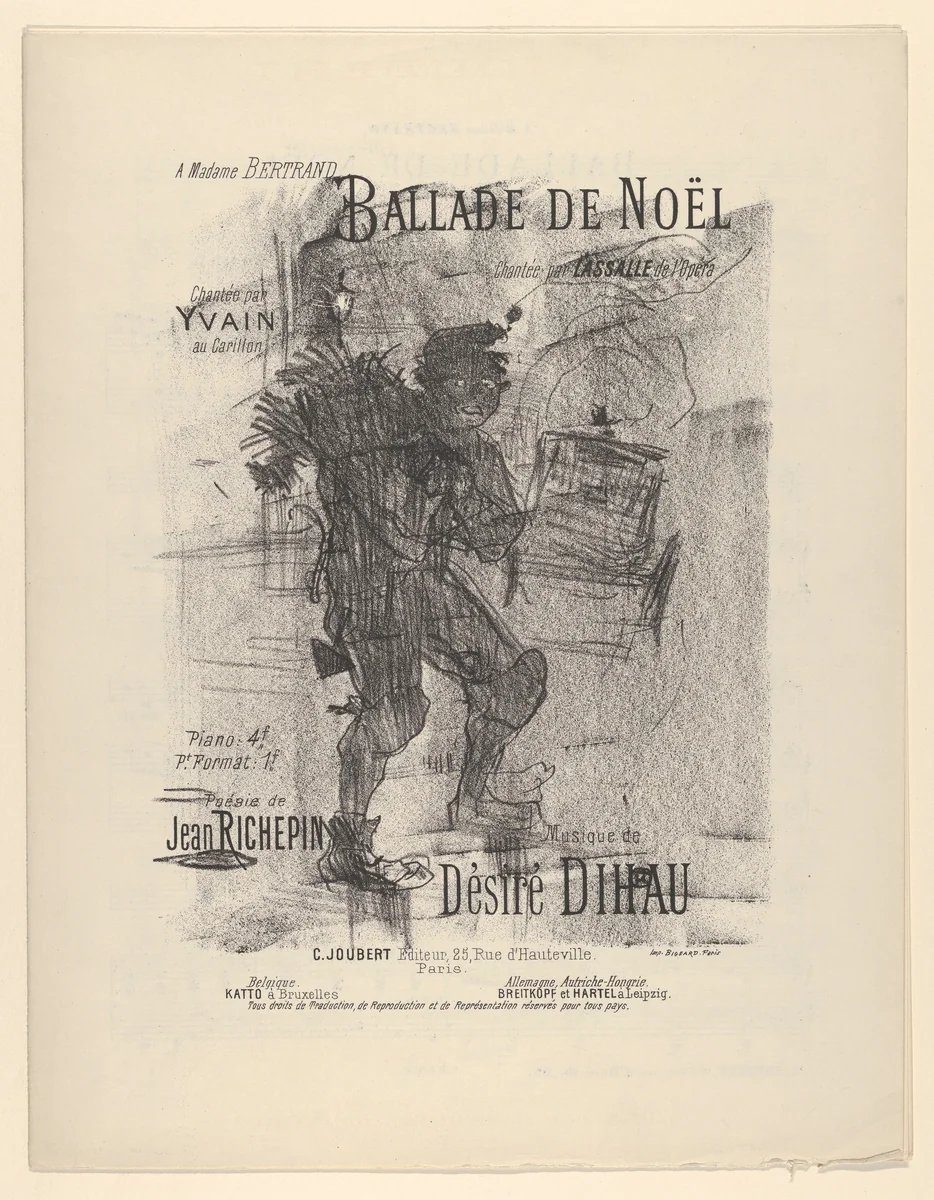 Ballade de Noël by Henri de Toulouse-Lautrec, print, 1890-1900