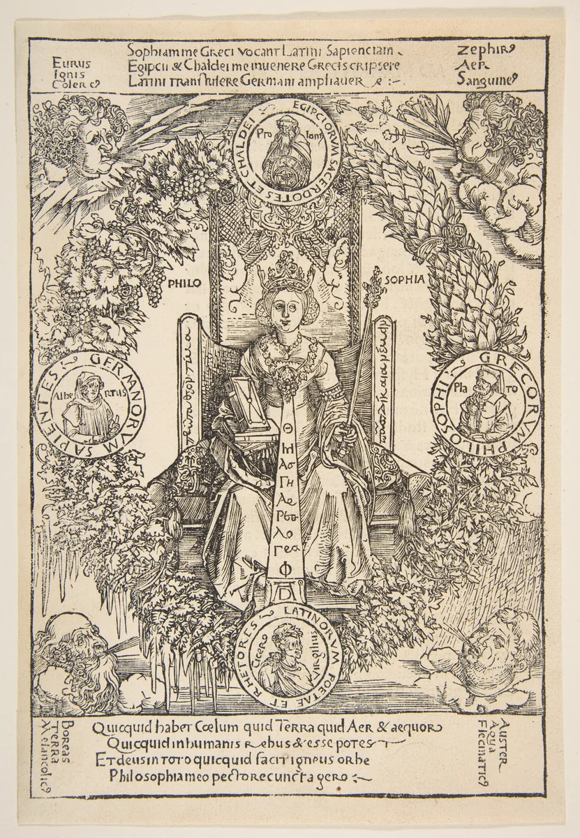Philosophy by Albrecht Dürer, print, 1485-1528