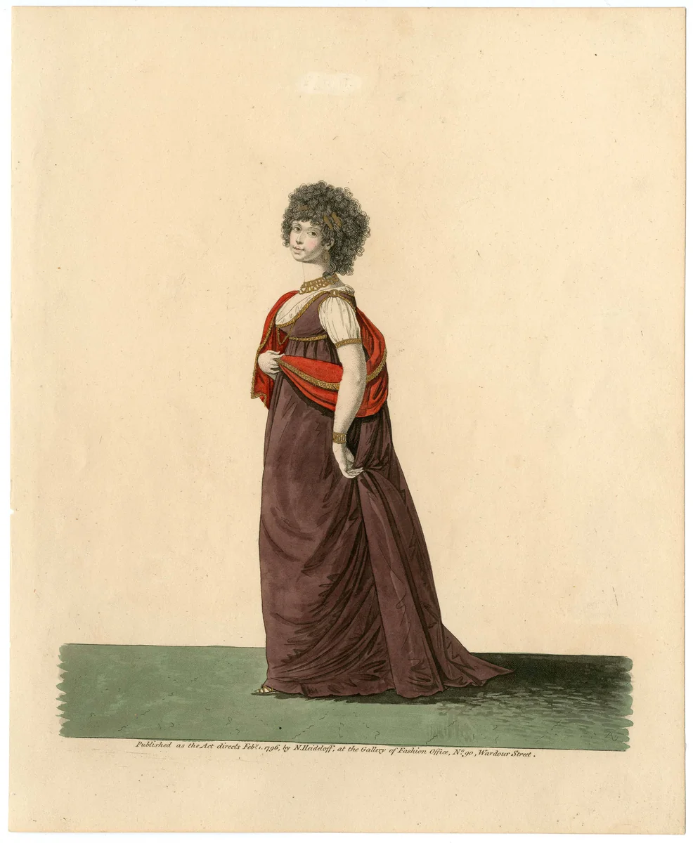 Fashion plate by Nicolaus Heideloff, artwork, 1796