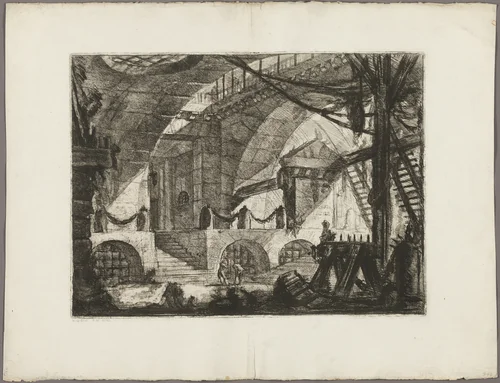 The Sawhorse, plate 12 from Imaginary Prisons by Giovanni Battista Piranesi, print, 1761