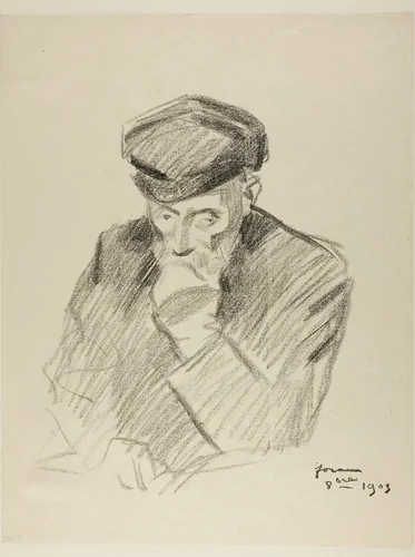 Portrait of Renoir, Fourth Plate by Jean-Louis Forain, print, 1905