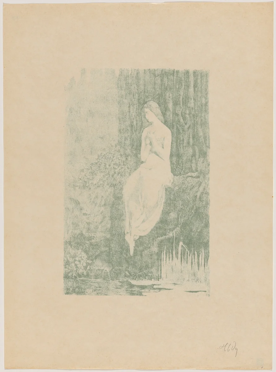 Mélancolie (Melancholy) by Jean Danguy, print, 1894
