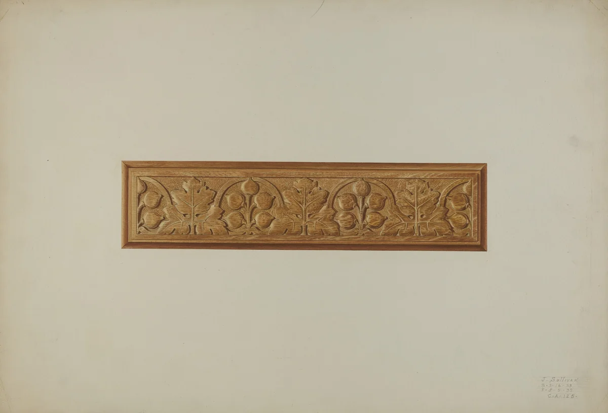 Carved Furniture Detail by John Sullivan, index of american design, 1939