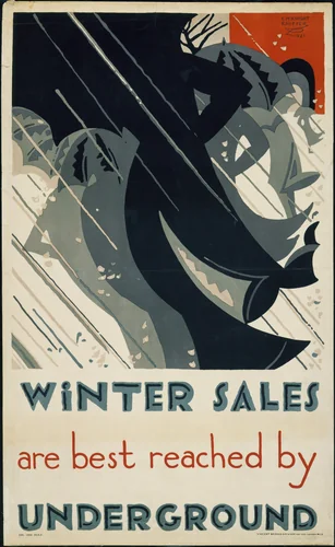 Winter Sales by E. McKnight Kauffer, design, 1921