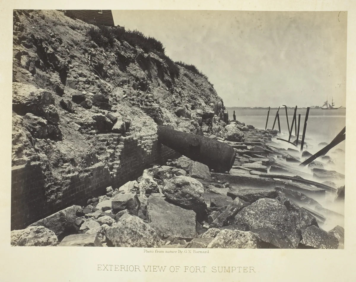 Exterior View of Fort Sumpter by George Barnard, photograph, 1866