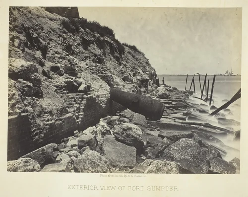Exterior View of Fort Sumpter by George Barnard, photograph, 1866