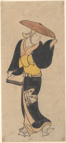 The Actor Sanjō Kantarō as an Itinerant Buddhist Nun by Kondo Kiyoharu, print, 1705-1725