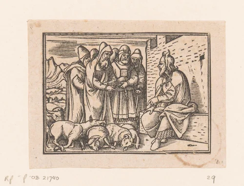 Mozes onderricht de priesters by anonymous, print, 1552