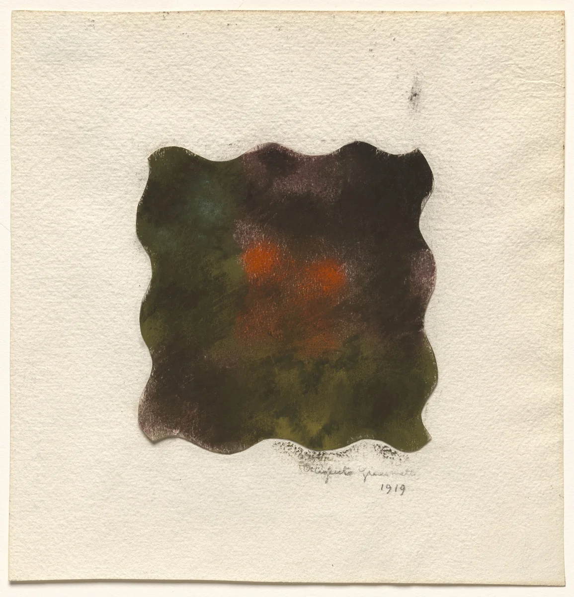 Colored Moss, IV by Augusto Giacometti, drawing, 1919