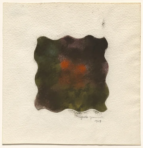 Colored Moss, IV by Augusto Giacometti, drawing, 1919