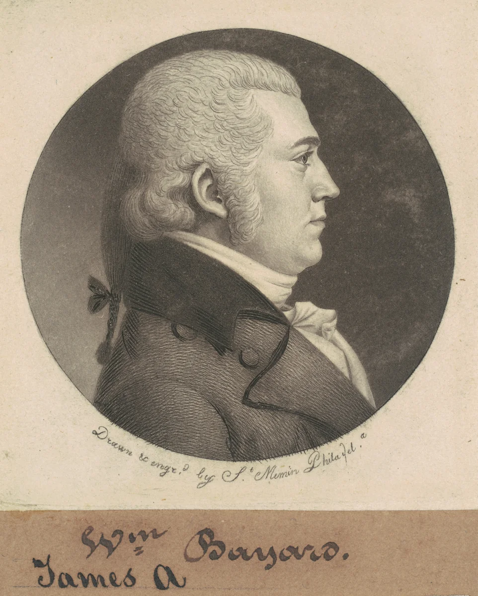 James Asheton Bayard by Charles B. J. Févret de Saint-Mémin, print, 1801