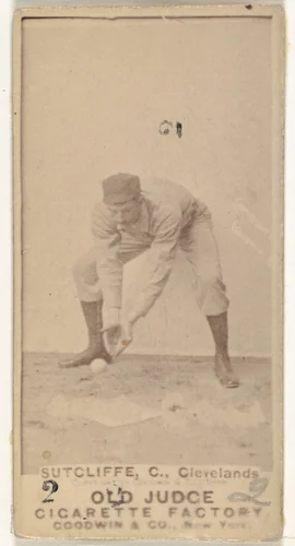 Elmer Ellsworth "Sy" Sutcliffe, Catcher, Cleveland, from the Old Judge series (N172) for Old Judge Cigarettes by Goodwin & Company, photograph, 1888-1889