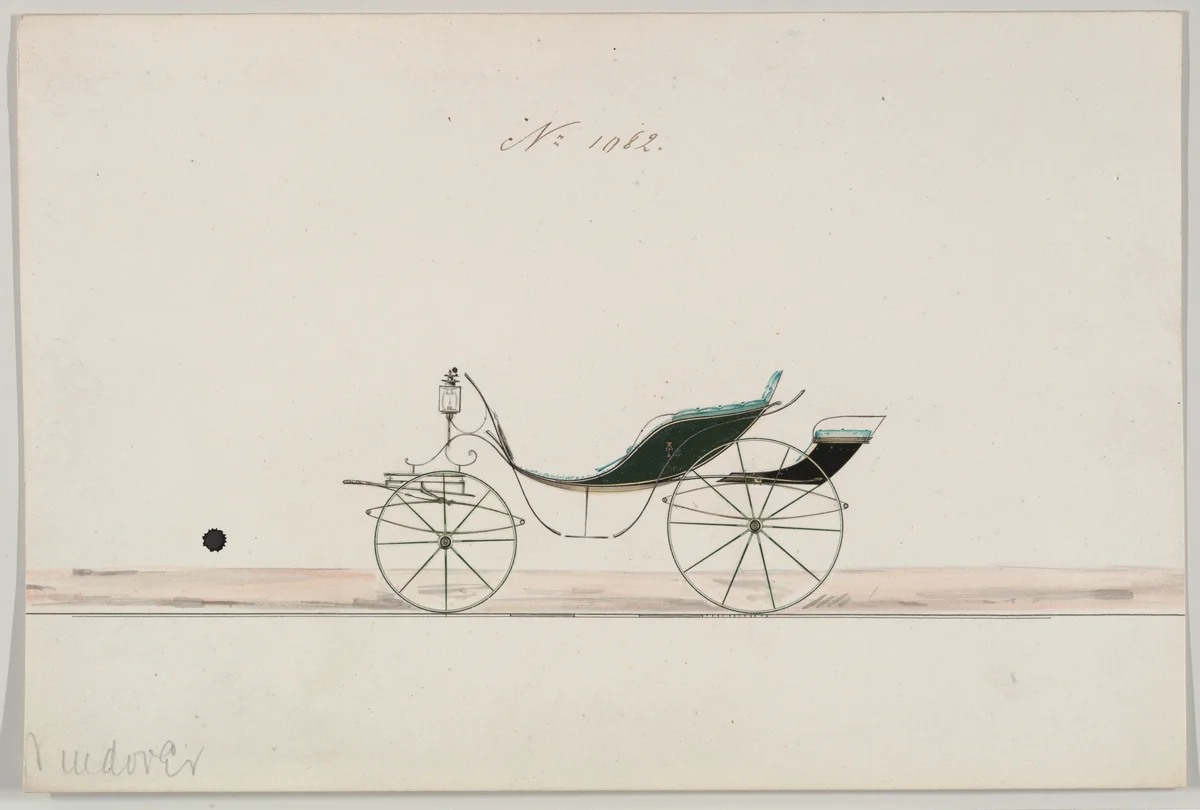 Phaeton #1082 by Brewster & Co., drawing, 1865-1875