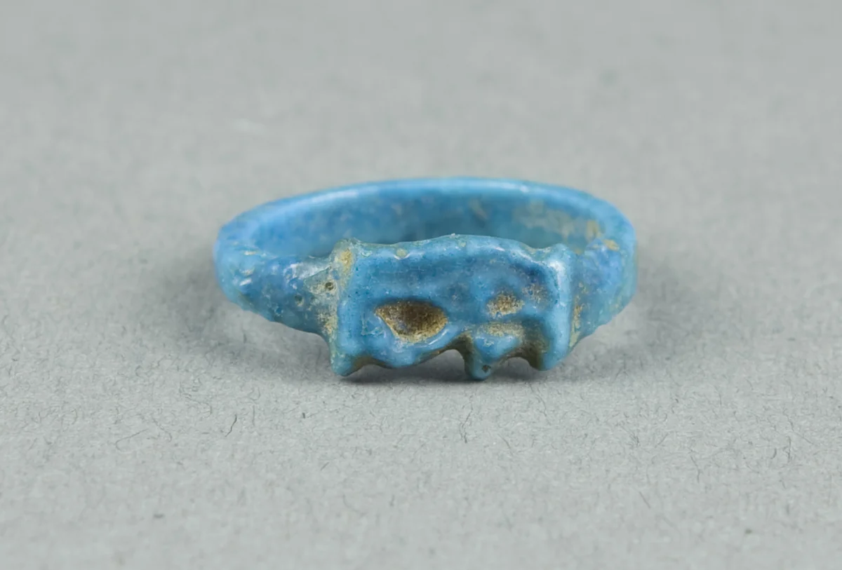 Eye of Horus (Wedjat) Finger Ring by Egyptian, metalwork, -1325