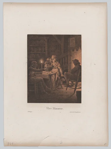 Vive l'Amour by Hippolyte Bellangé, print, 1824-1834