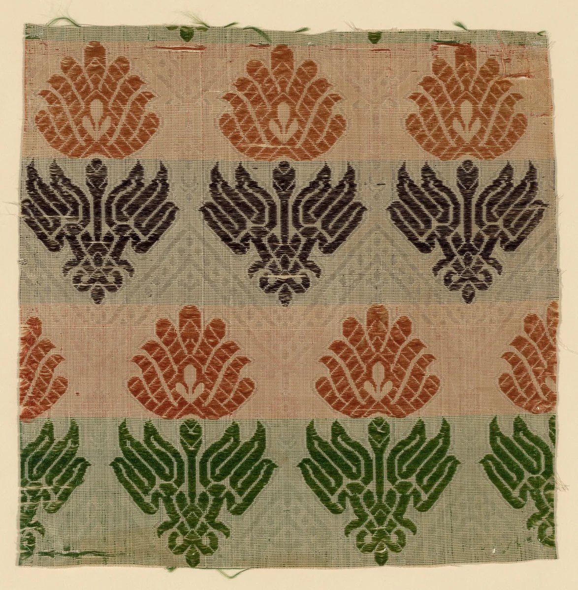 Fragment by Italy, textile, 1650-1700