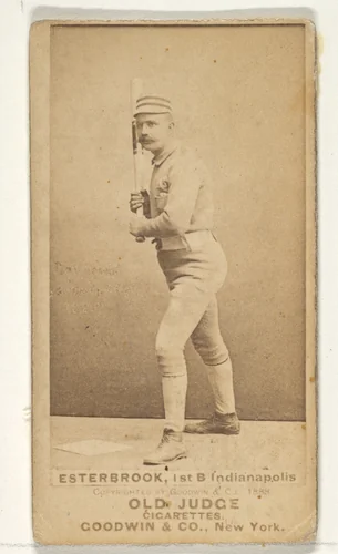 Esterbrook, 1st Base, Indianapolis, from the Old Judge series (N172) for Old Judge Cigarettes by Goodwin & Company, photograph, 1888