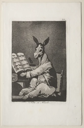 And So was His Grandfather, Plate 39 by Francisco de Goya, print, 1799