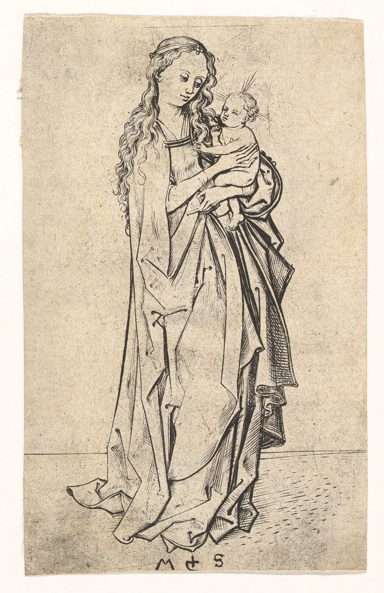 The Small Madonna and Child by Martin Schongauer, print, 1470-1491