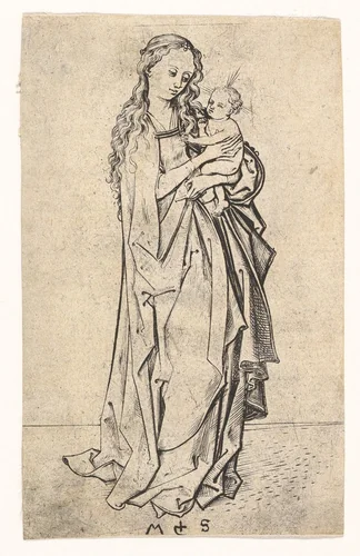 The Small Madonna and Child by Martin Schongauer, print, 1470-1491