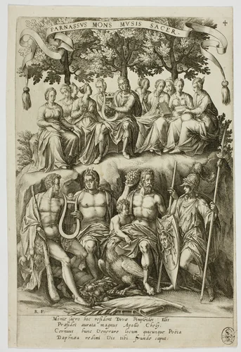Parnassus, plate 4 from Parnassus Biceps by Robert Boissard, print, 1601