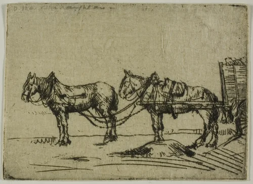 Two Horses by Donald Shaw MacLaughlan, print, 1906