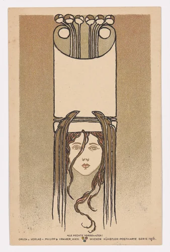 Wiener Künstler-Postkarte Serie 4/6 by Koloman Moser, design, 1898