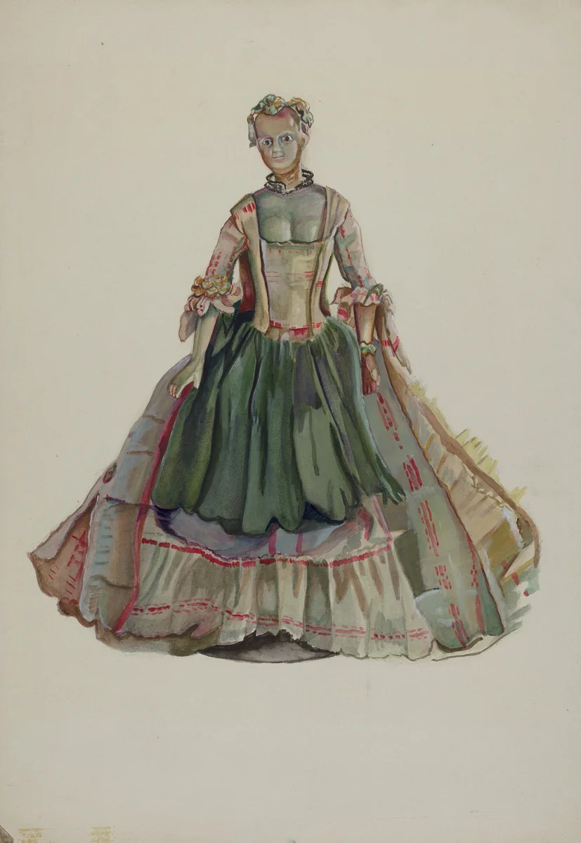 Fashion Doll by Gwyneth King, index of american design, 1937