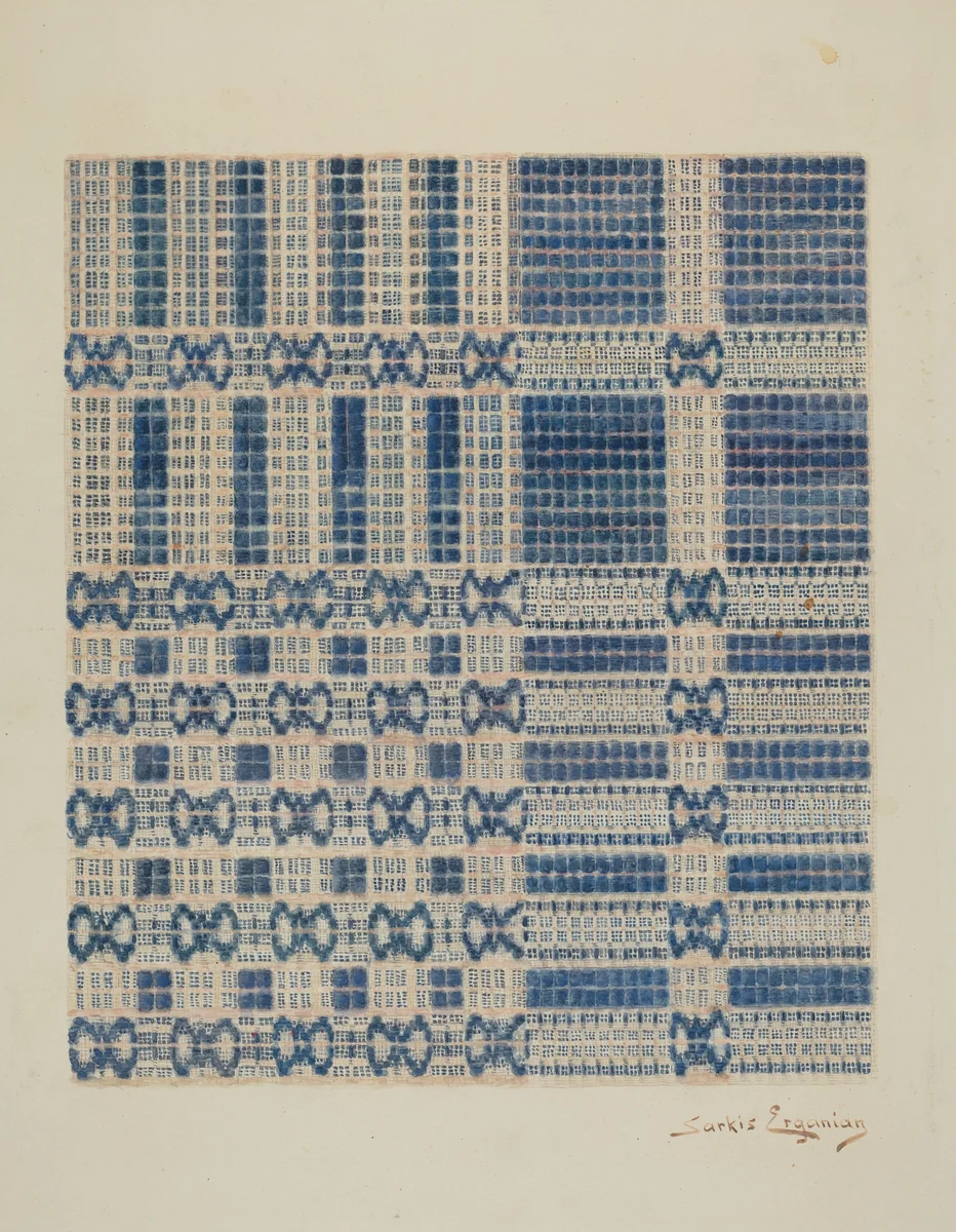 Coverlet by Sarkis Erganian, index of american design, 1940