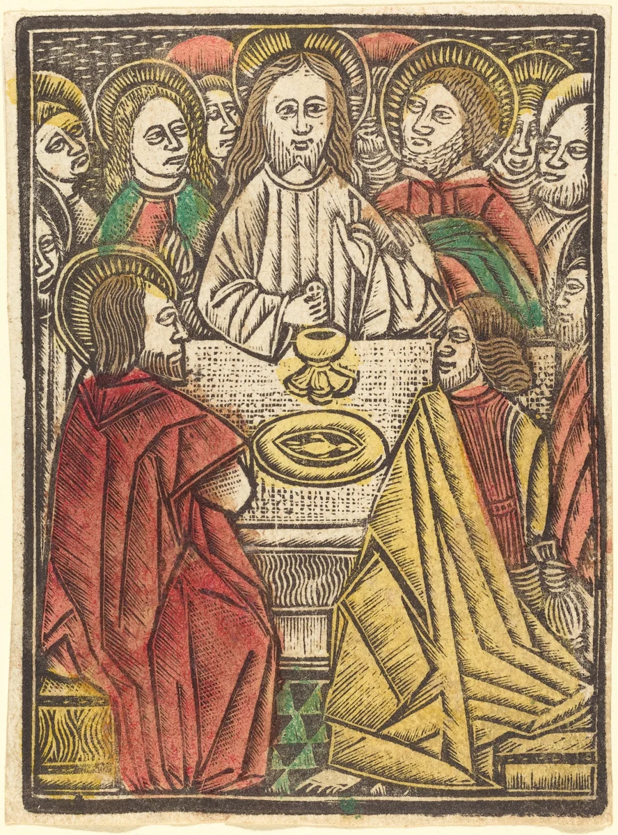 The Last Supper by German 15th Century, print, 1480