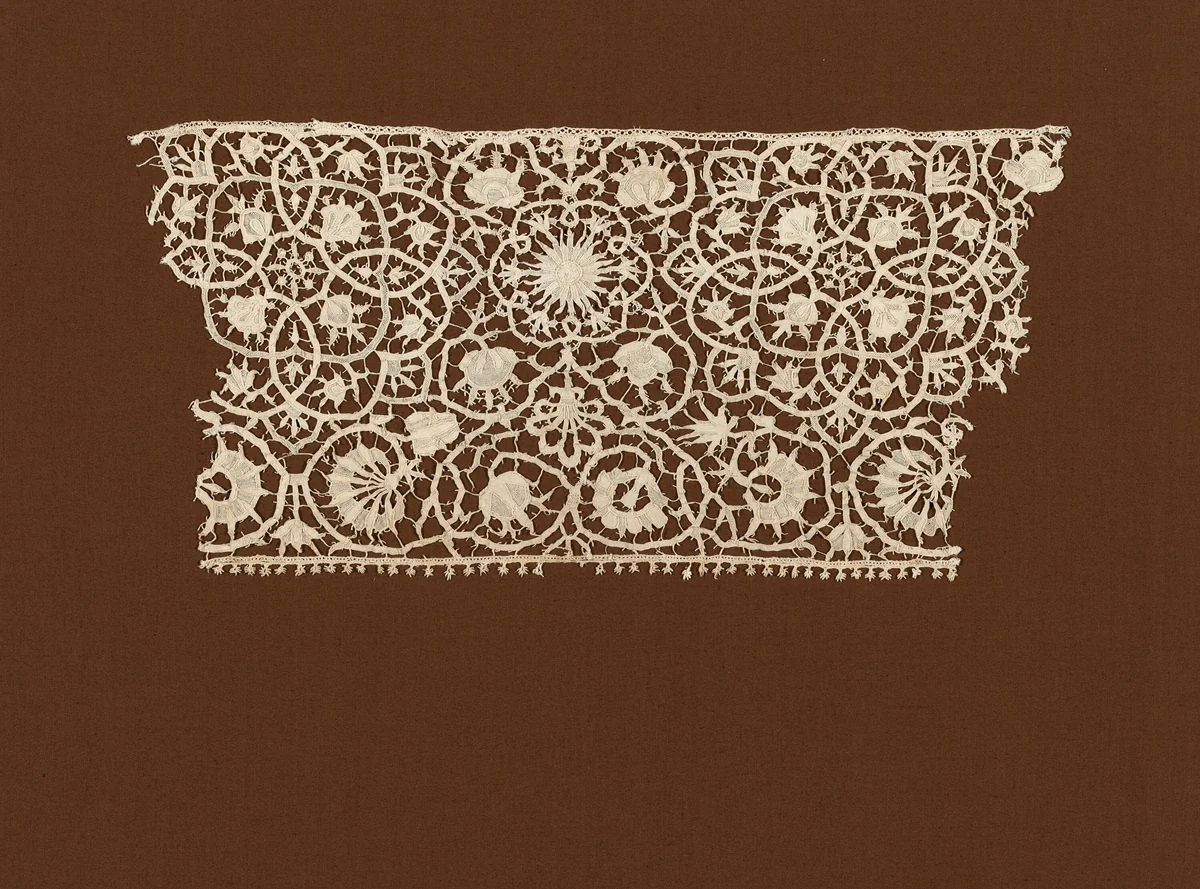 Fragment (Border) by Italy, textile, 1620-1639
