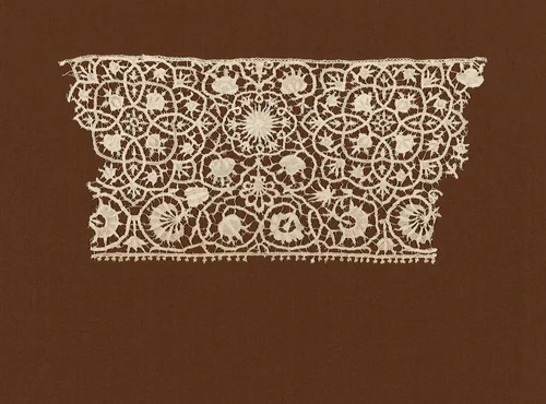 Fragment (Border) by Italy, textile, 1620-1639