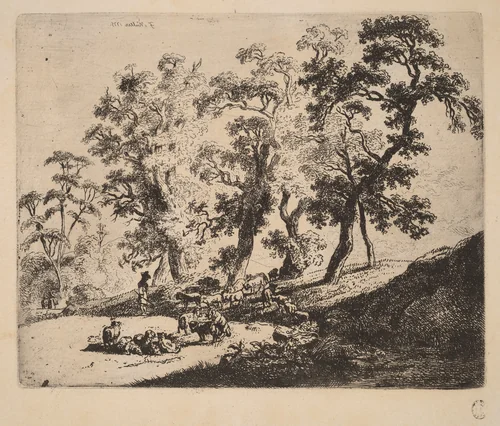 Landscape with Shepherds by Friedrich Müller, print, 1775