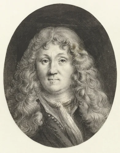 Zelfportret van Ludolf Bakhuysen by Ludolf Bakhuysen, drawing, 1662