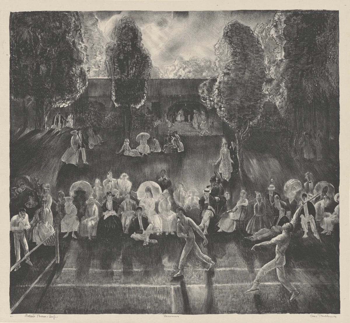 Tennis by George Bellows, print, 1920