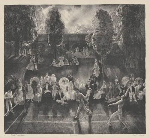 Tennis by George Bellows, print, 1920