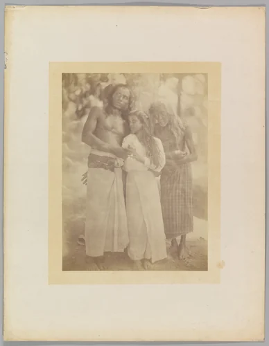 [Ceylonese Group by a Tree] by Julia Margaret Cameron, photograph, 1878