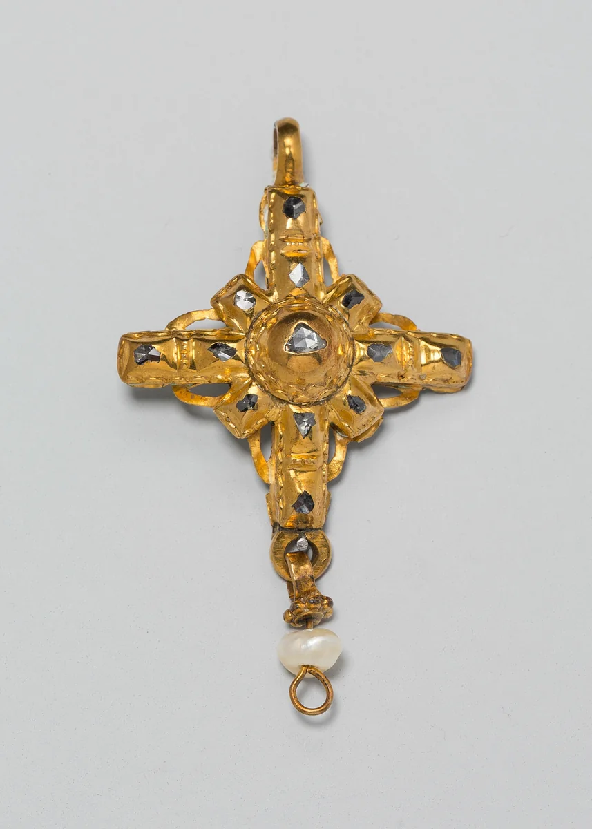 Pendant Cross by Western European Probably Spanish, metalwork, 1625-1675