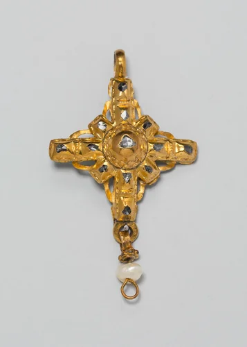 Pendant Cross by Western European Probably Spanish, metalwork, 1625-1675