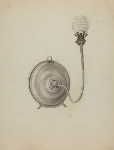 Combination Wall and Standing Lamp by Jacob Lipkin, index of american design, 1938