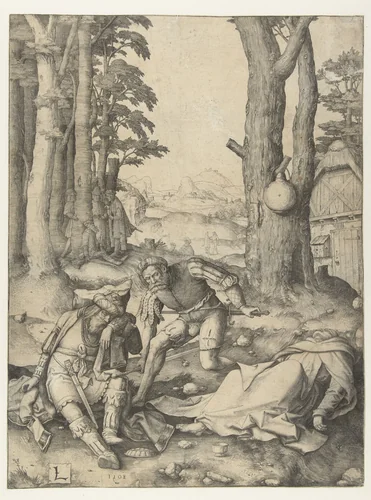 Mohammed en de monnik Sergius by Unknown, print, 1508