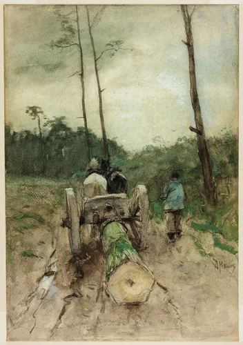 The Forester's Cart by Anton Mauve, painting, 1843-1888