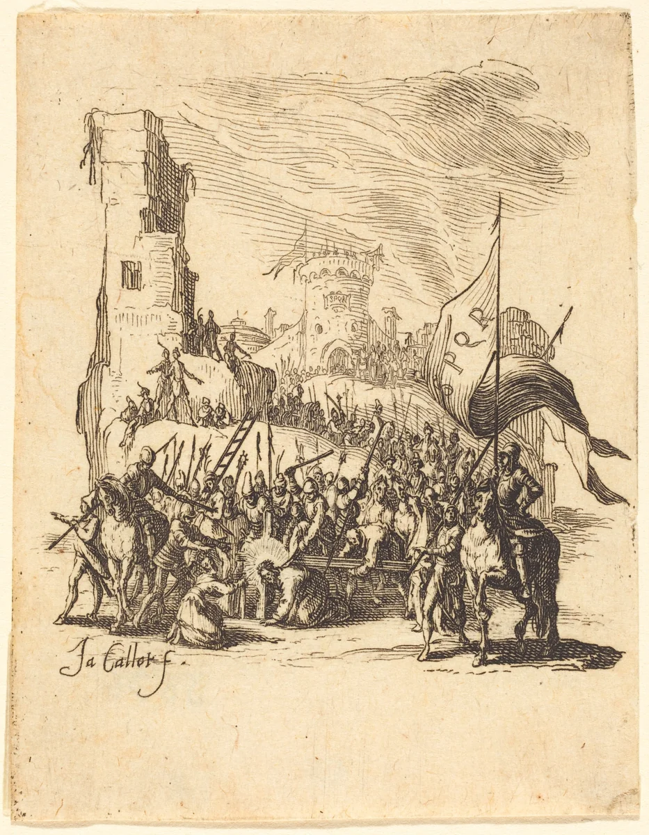 Christ Carrying the Cross by Jacques Callot, print, 1624-1625