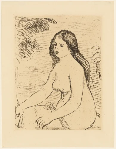 Seated Nude Woman by Pierre-Auguste Renoir, print, 1901-1911