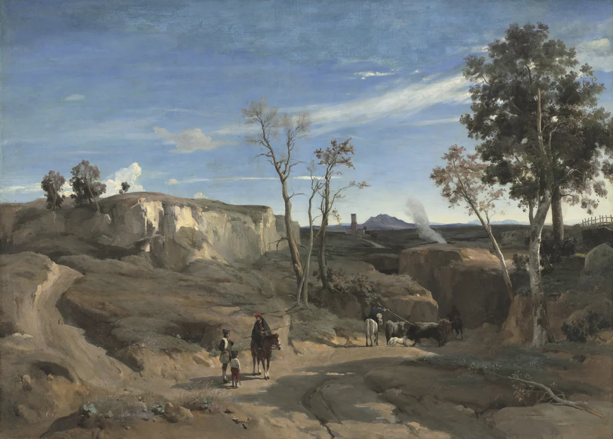La Cervara, the Roman Campagna by Jean-Baptiste-Camille Corot, painting, 1830-1831
