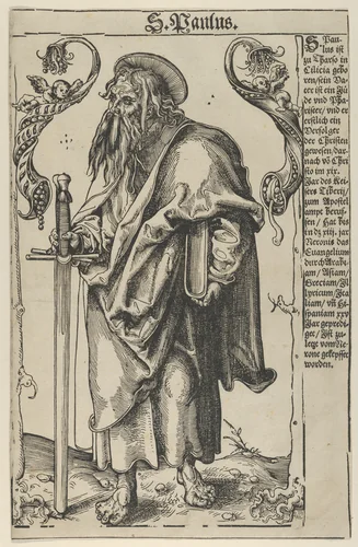 Paul from Christ, the Apostles and St. Paul by Lucas Cranach, print, 1472-1553