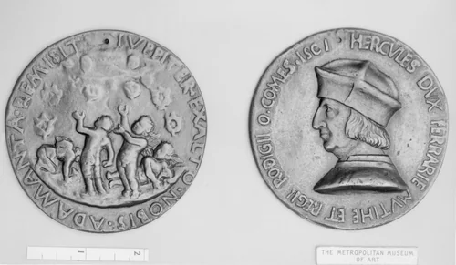 Hercules I (d'Este), Second Duke of Ferrara (1431–1505) by Giovanni Antonio da Foligno, metalwork, 1485-1499