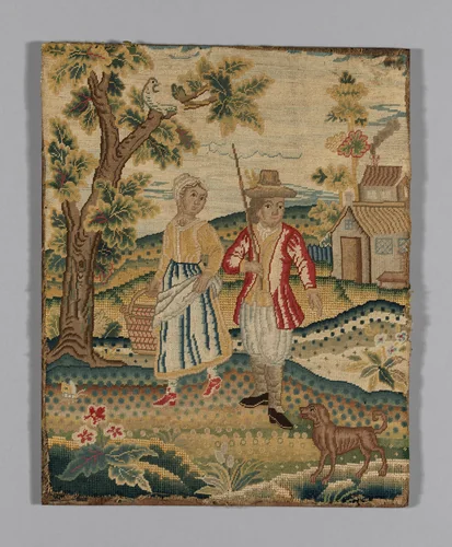 Picture (Needlework) by England, textile, 1710-1730